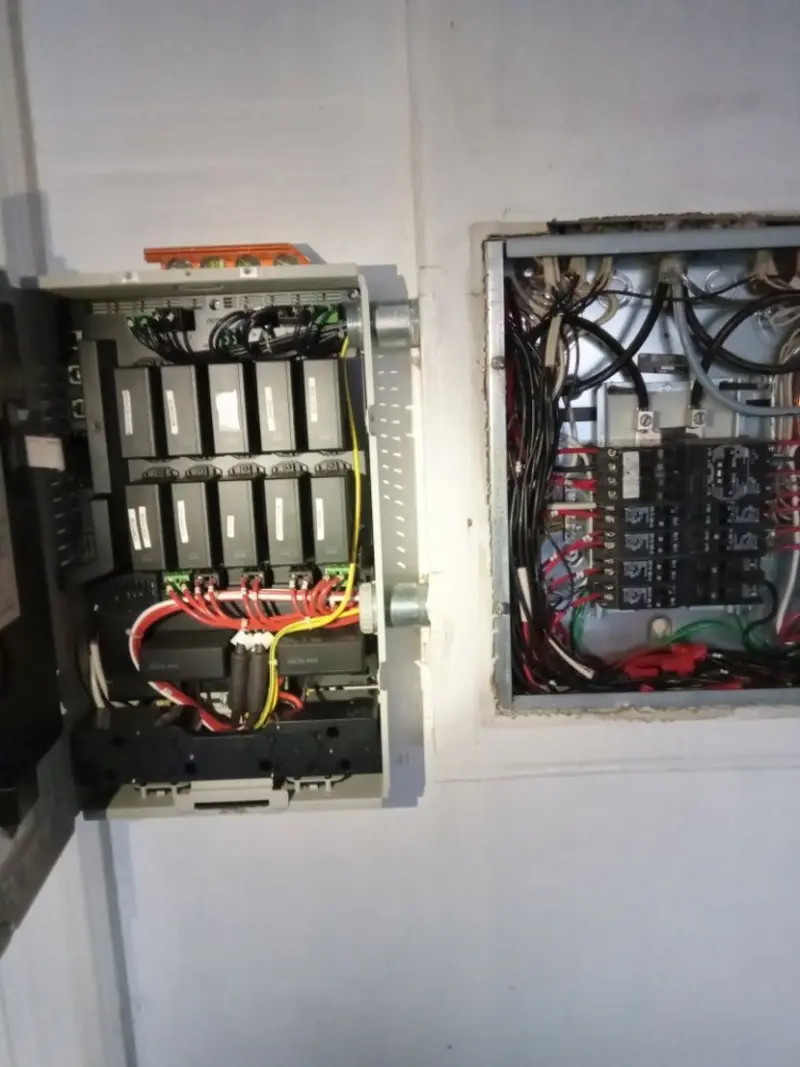 Electrical panel upgrade completed for Security Camera Wiring in Pittsburg